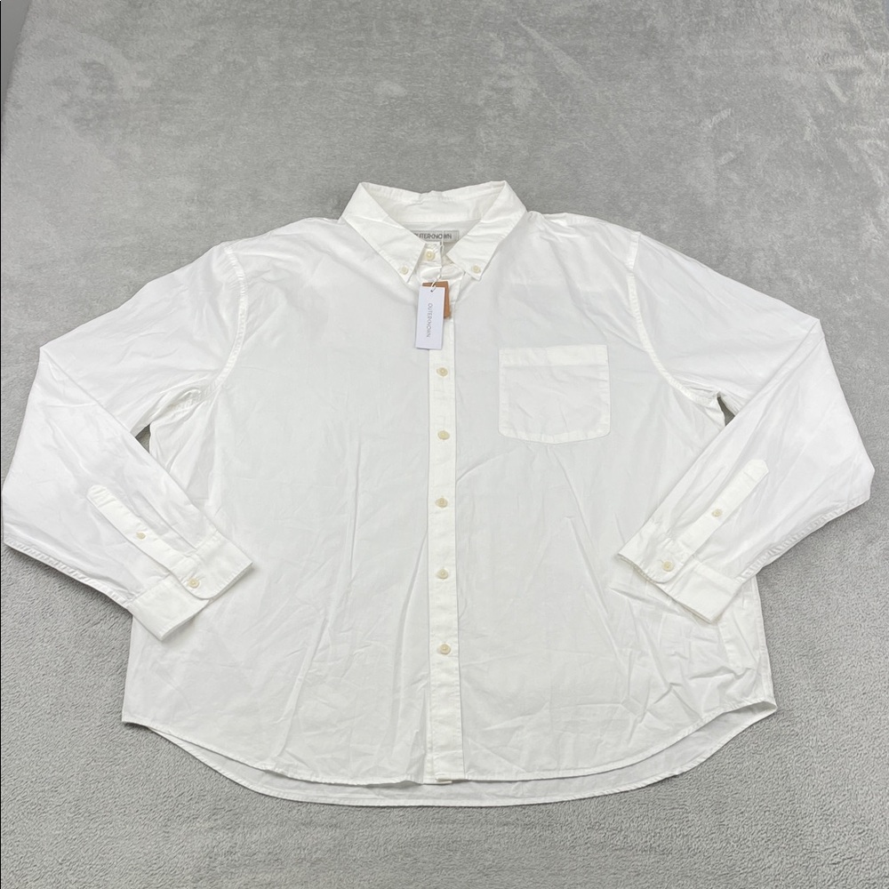 NEW‎ Outerknown XXL 100% Organic Cotton Men's White Button-Up Shirt